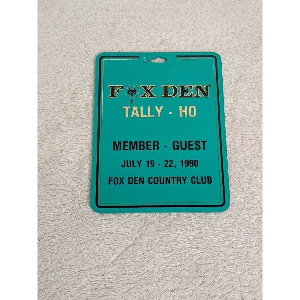 Fox Den Country Club Tally-Ho Member Guest Pass Knoxville TN‎ 1990 PGA